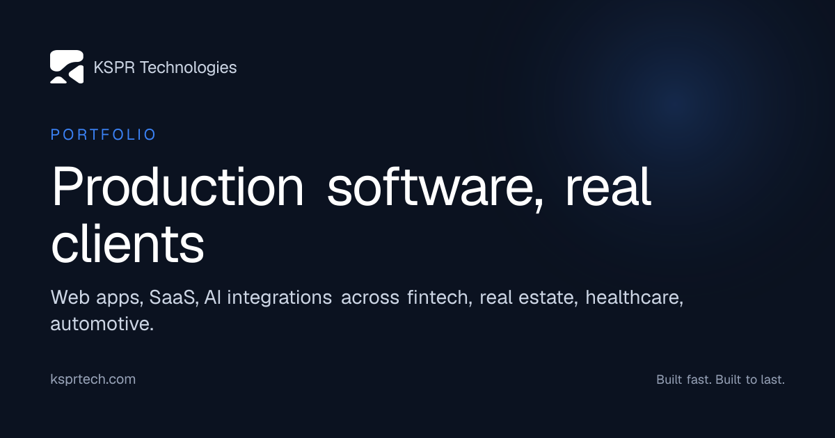 Portfolio | KSPR Technologies